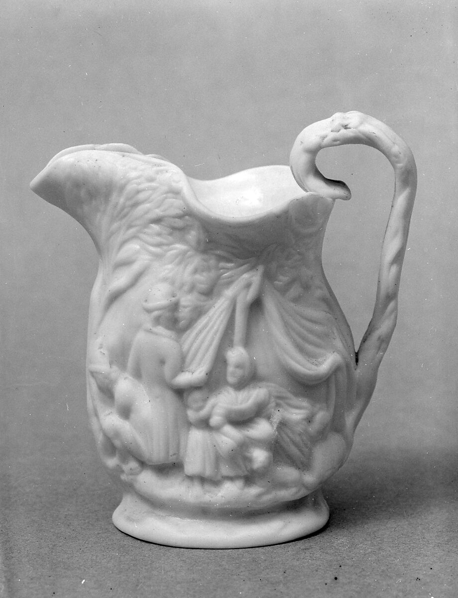 Pitcher, Parian porcelain, American