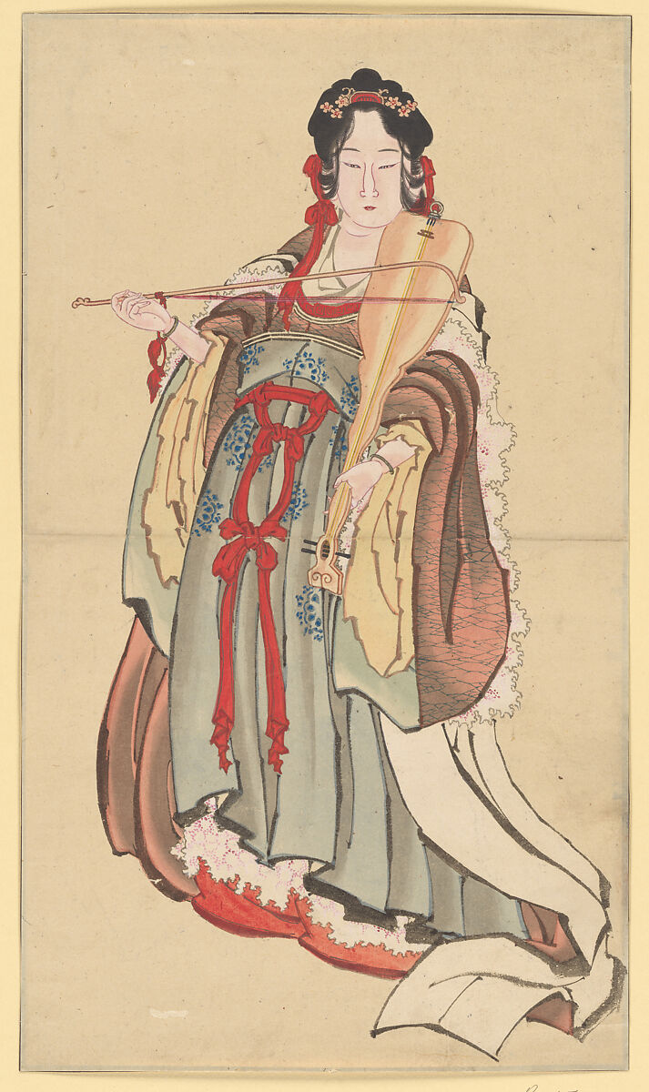 Benten (Goddess of Love), School of Katsushika Hokusai (Japanese, Tokyo (Edo) 1760–1849 Tokyo (Edo)), Ink and color on paper, Japan 