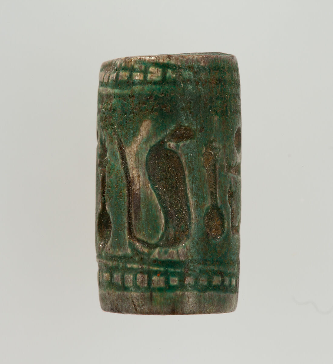 Cylinder Seal Inscribed with the Throne Name of Amenhotep I, Steatite 