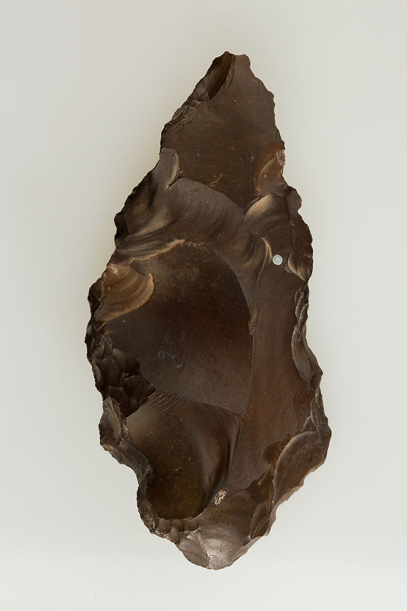 Biface, commonly referred to as a hand ax, Flint