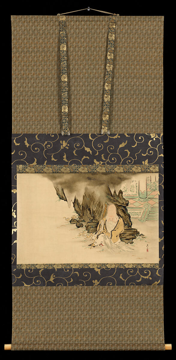 Jurōjin, Shibata Zeshin (Japanese, 1807–1891), Hanging scroll; ink on paper, Japan