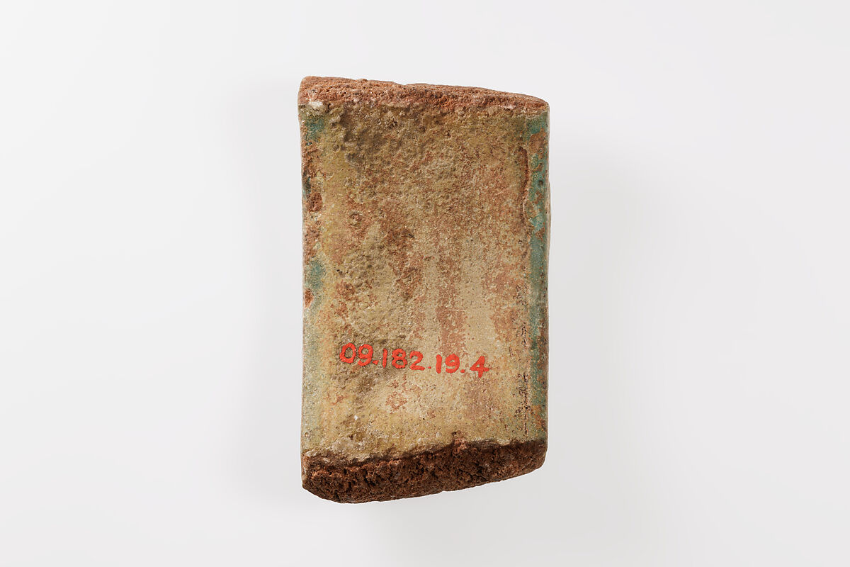 Fragment of a votive bracelet, Faience