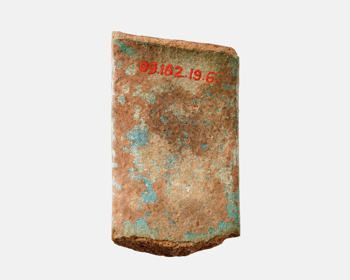 Fragment of a votive bracelet, Faience
