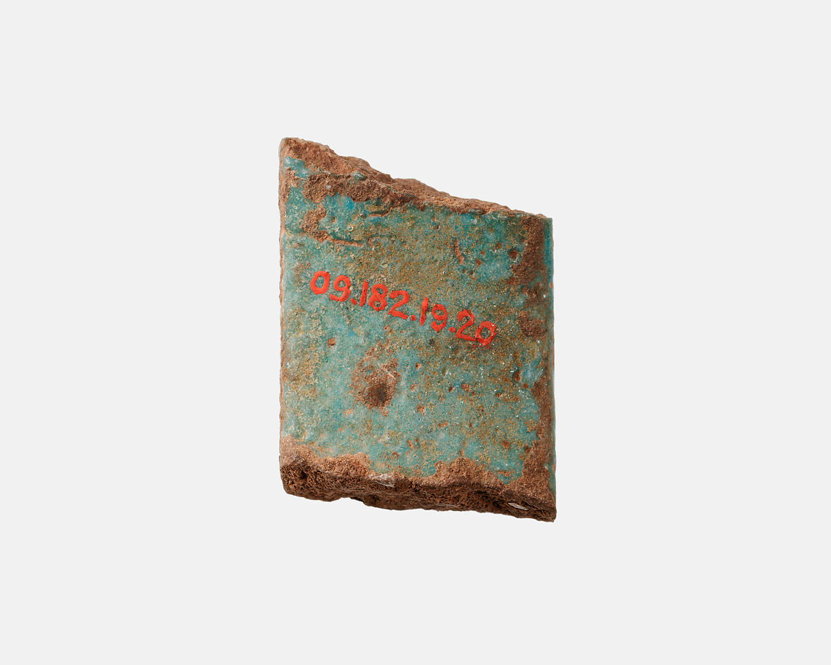 Fragment of a votive bracelet, Faience