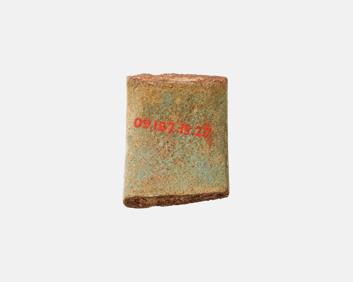 Fragment of a votive bracelet, Faience