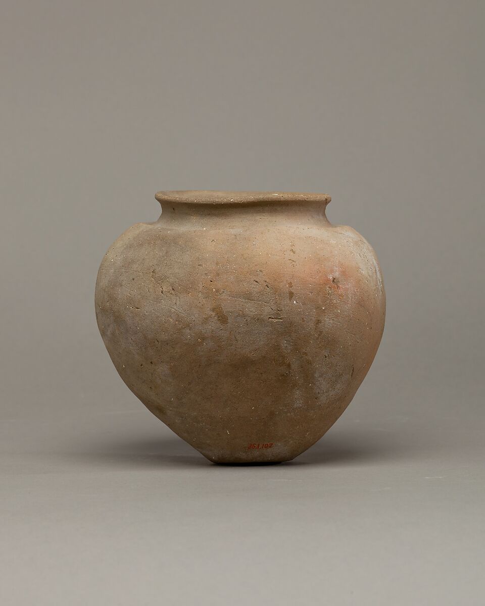 Unevenly made jar of desert clay, Pottery 