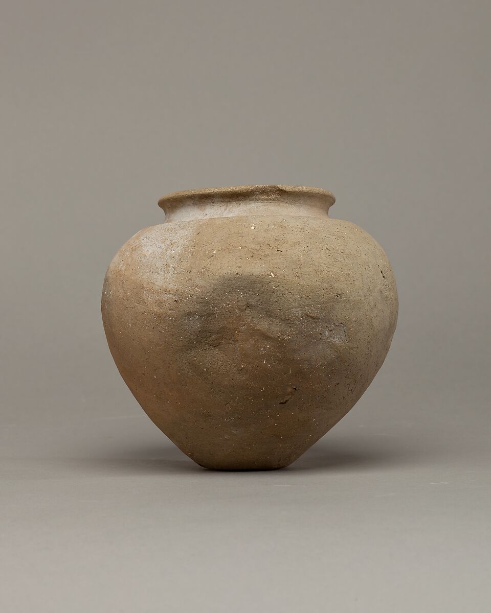 Unevenly made jar of desert clay, Pottery