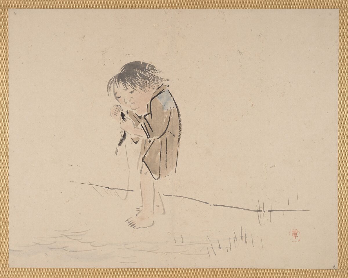 Painting, Shibata Zeshin (Japanese, 1807–1891), Album of seventeen sketches; watercolor on paper; mounted on natural silk, Japan