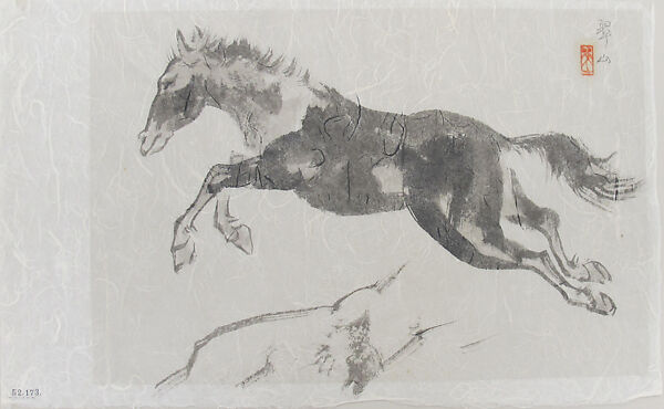 Horse, Miki Suizan (Japanese, 1887–1957), Watercolor on paper, Japan 