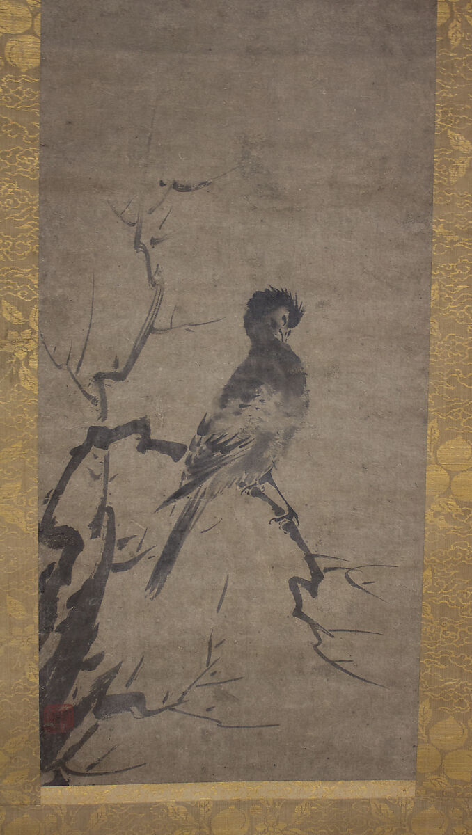 Bird, After Kenkō Shōkei (Japanese, active ca. 1478–ca. 1523), Paint on paper, Japan