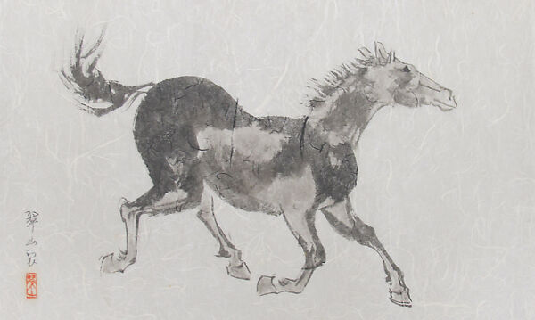 Horse, Miki Suizan (Japanese, 1887–1957), Ink and wash on paper, Japan 