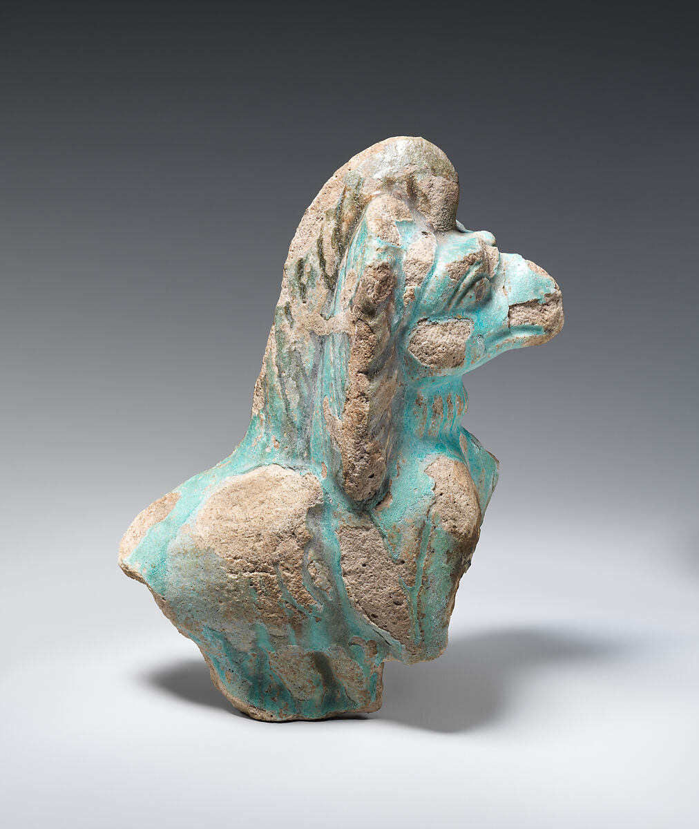 Nemesis in the form of a griffin, Faience
