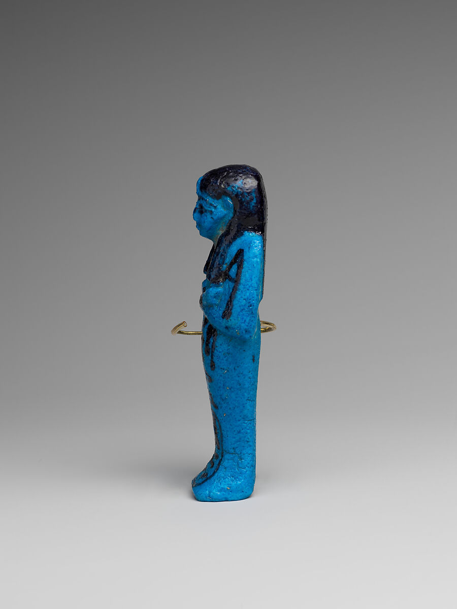 Shabti of the Adoratrice of Hathor ("Duahathor") Henettawy, wife of Painedjem I, Faience