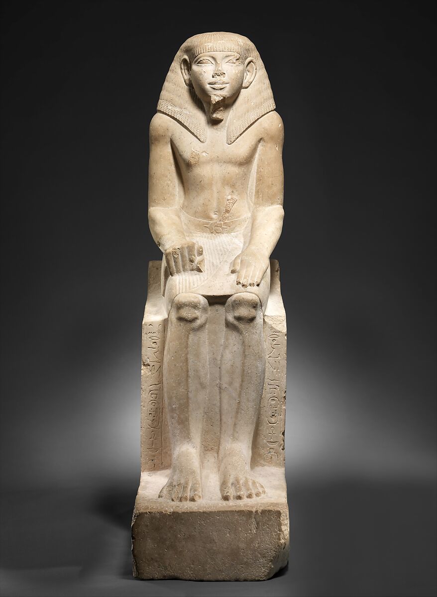 Seated Statue of the Steward Sehetepibreankh, Limestone 