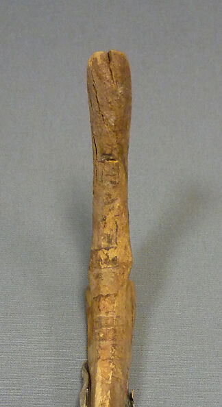 Model Adze, Bronze or copper alloy, wood, leather