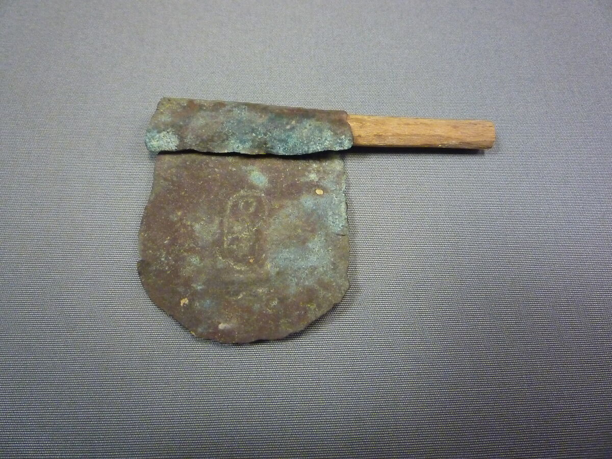 Model Ax from the Foundation Deposit for Hatshepsut's Tomb, Bronze or copper alloy, wood 