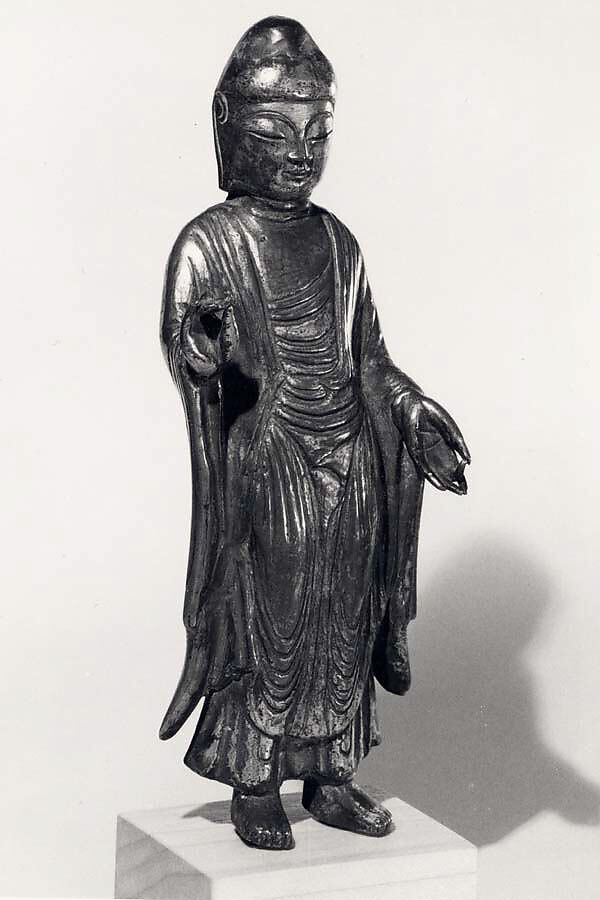 Standing Buddha, Gilt bronze, Korea 