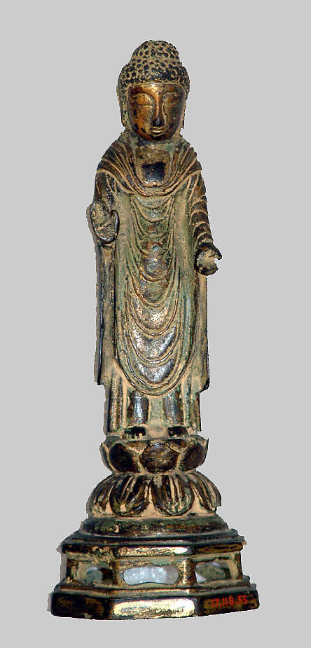 Standing Buddha, Gilt bronze, Korea 