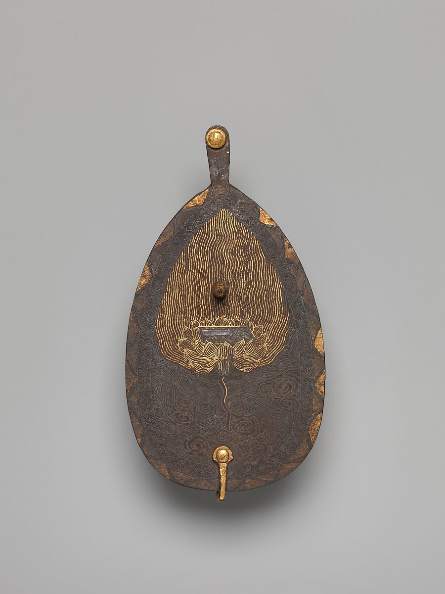 Incense box, Iron inlaid with gold and silver, Korea