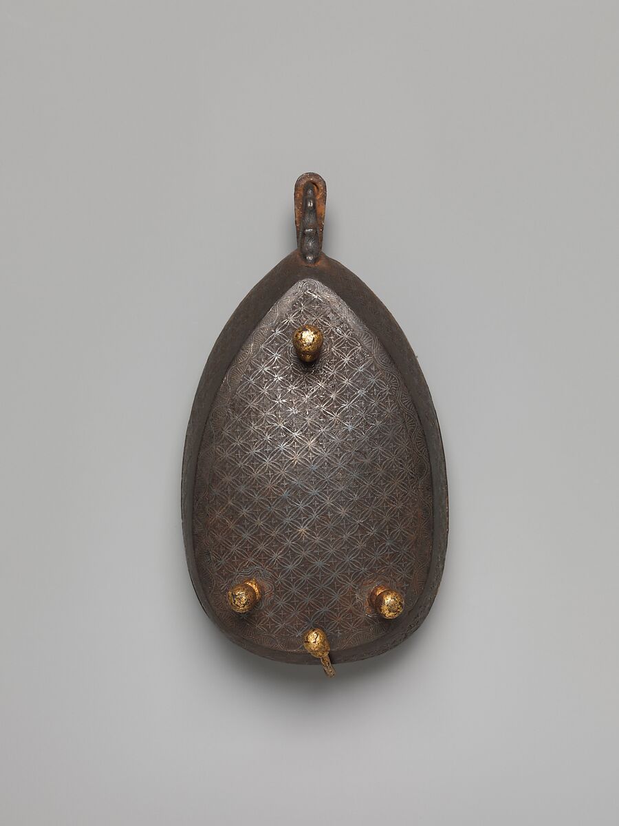 Incense box, Iron inlaid with gold and silver, Korea