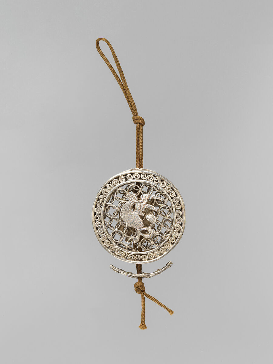 Filigree scent container, Silver, Korea