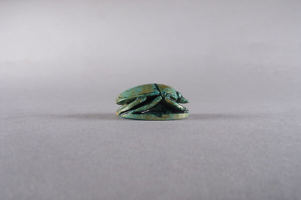 Scarab Inscribed with a Blessing Related to Amun (Amun-Re), Glazed steatite