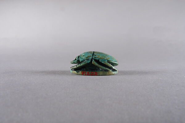 Scarab Inscribed with a Blessing Related to Amun (Amun-Re), Glazed steatite