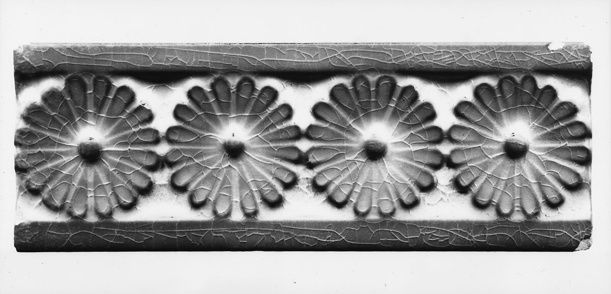 Border Tile, J. and J. G. Low Art Tile Works (American, Chelsea, Massachusetts, 1877–1903), Earthenware, American 