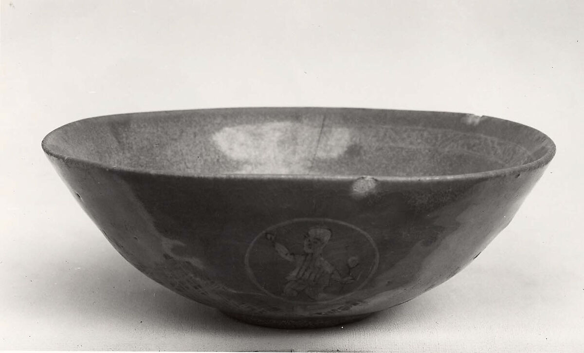 Bowl, Stoneware with inlaid decoration under celadon glaze, Korea 