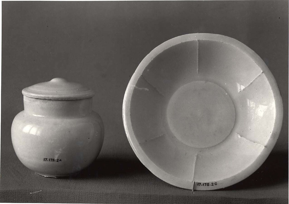 Jar with Cover and Saucer, Porcelain, China (?) 