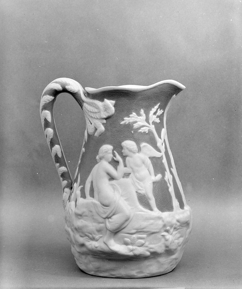 Pitcher, Parian porcelain, American 