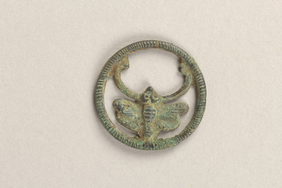 Ornament with insect, Bronze, Korea 