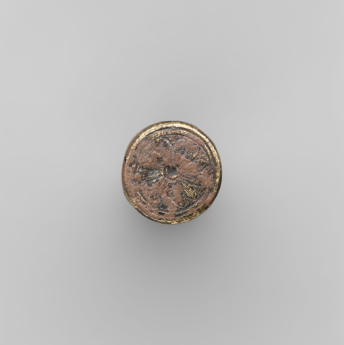 Needle case and bobbin, Partially gilt silver inlaid with niello; silver, Korea