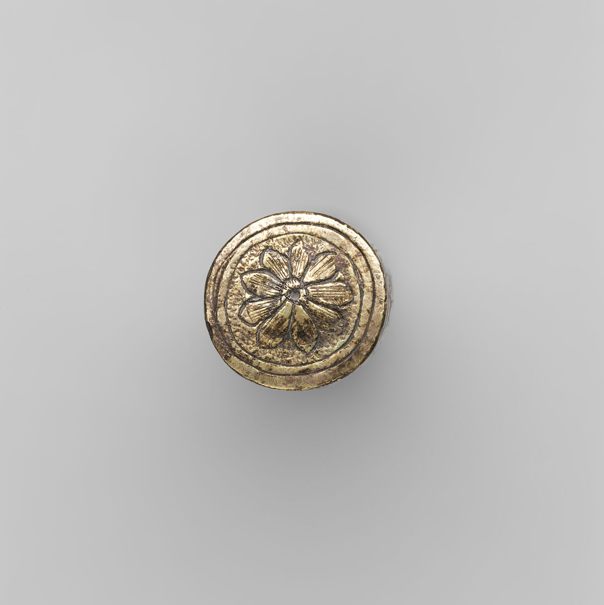 Needle case and bobbin, Partially gilt silver inlaid with niello; silver, Korea