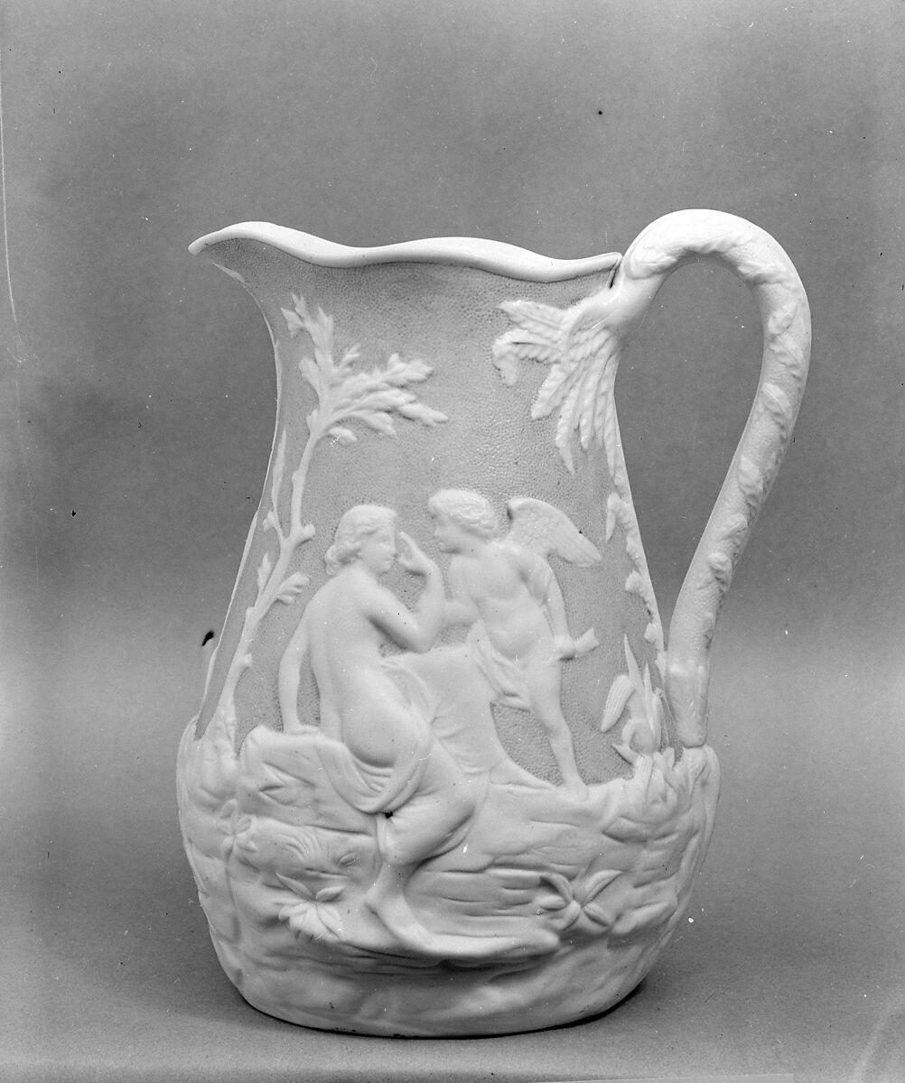 Pitcher, Parian porcelain, American 