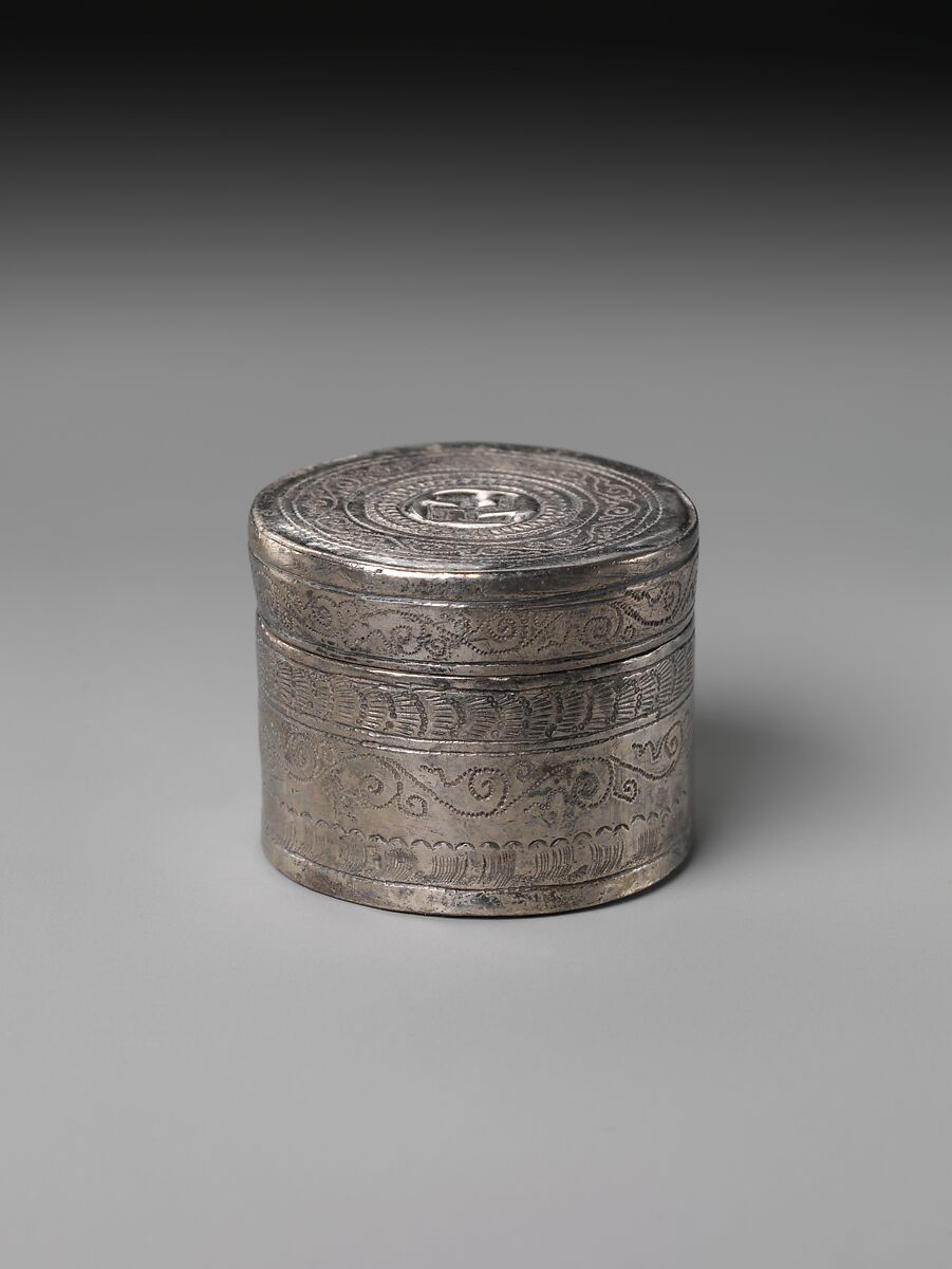 Covered box, Silver, Korea 