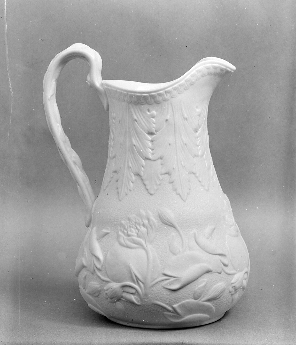 Pitcher, Parian porcelain, American 