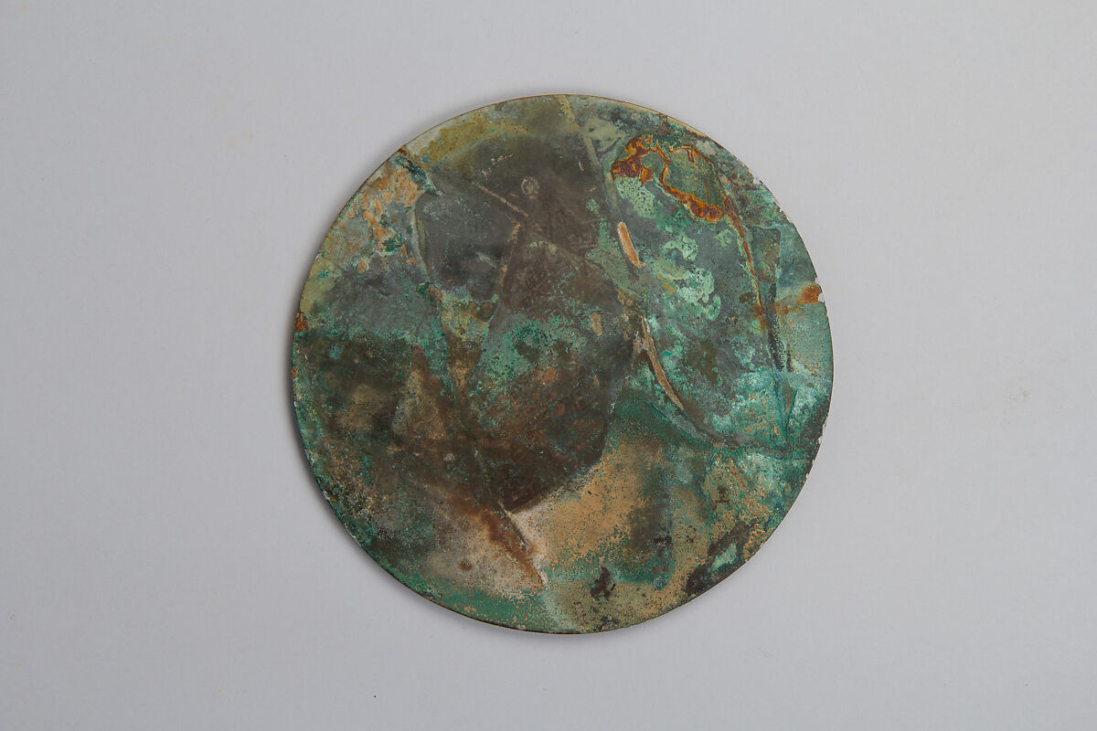 Mirror decorated with lunisolar cosmology, Bronze, Korea