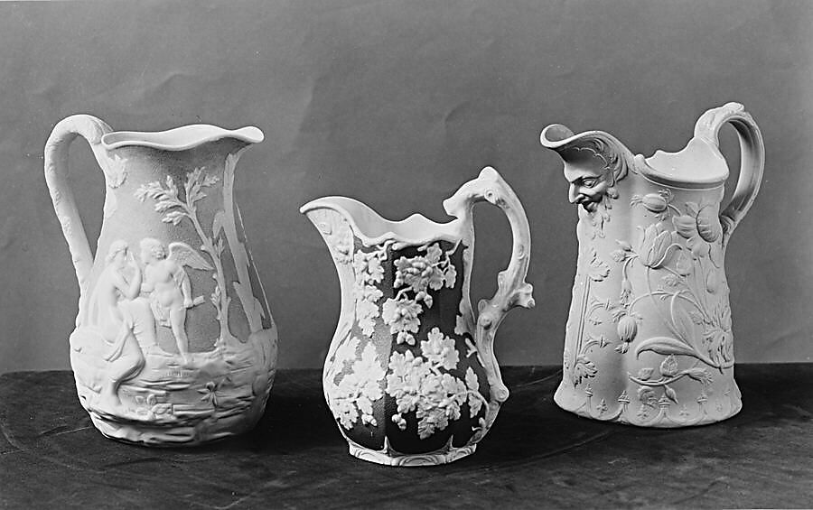 Pitcher, Parian porcelain, American