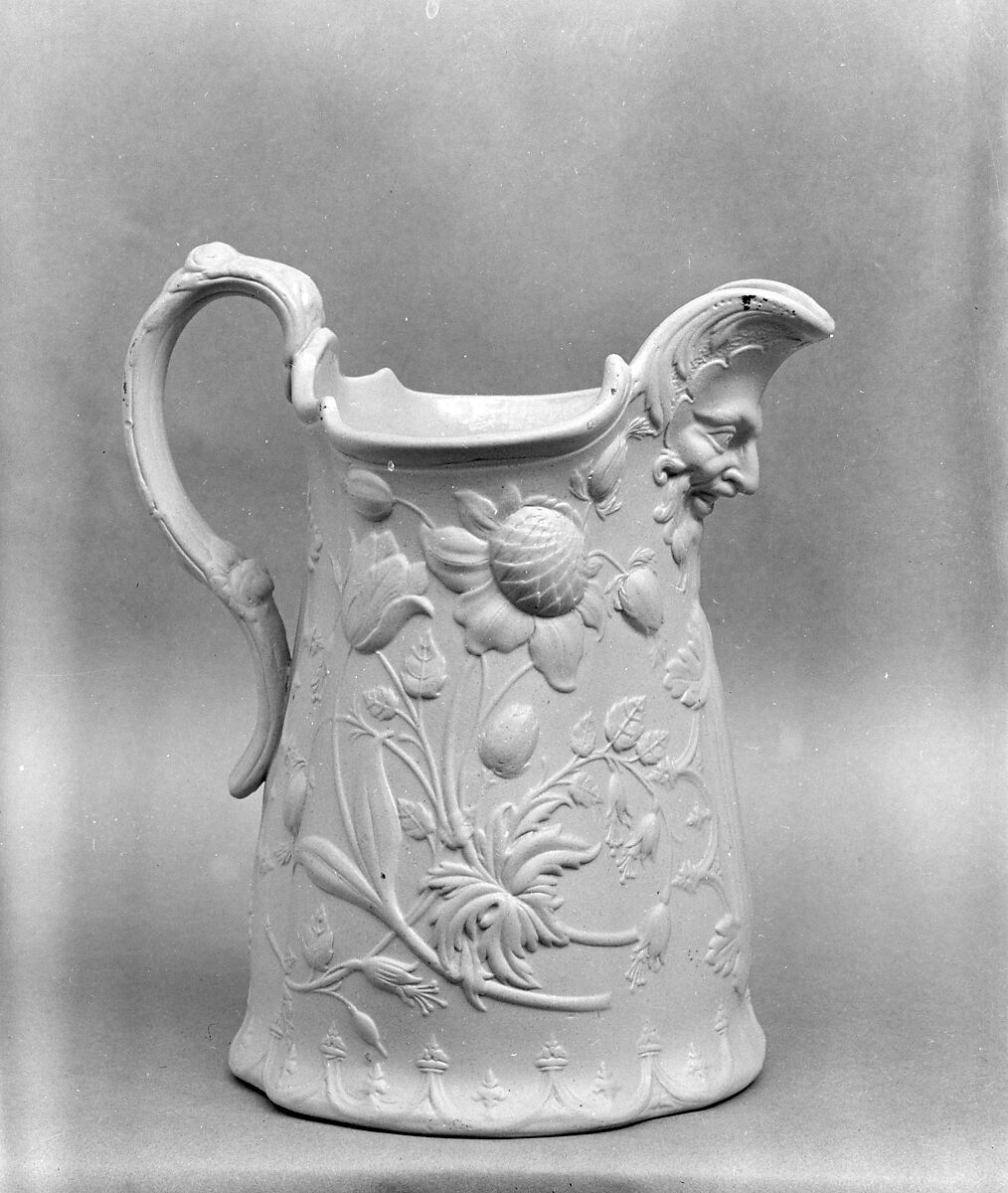 Pitcher, Parian porcelain, American 