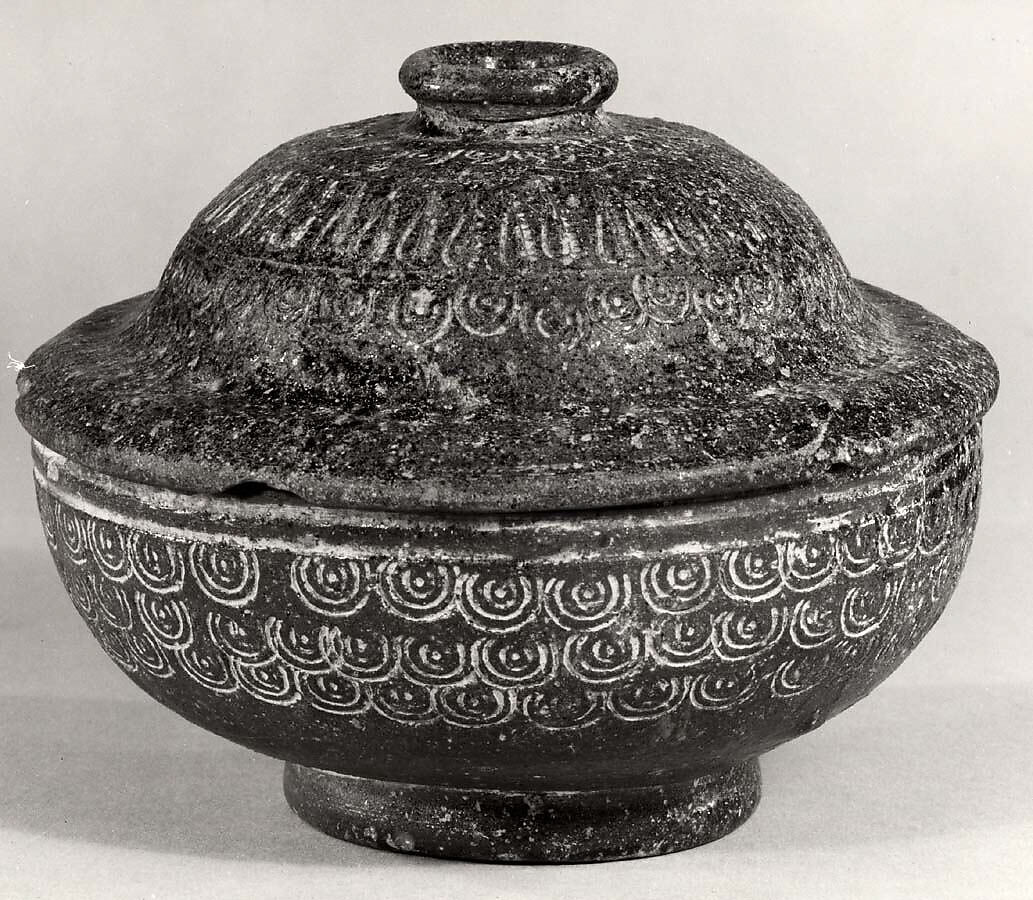 Bowl with Cover, Pottery, Korea 