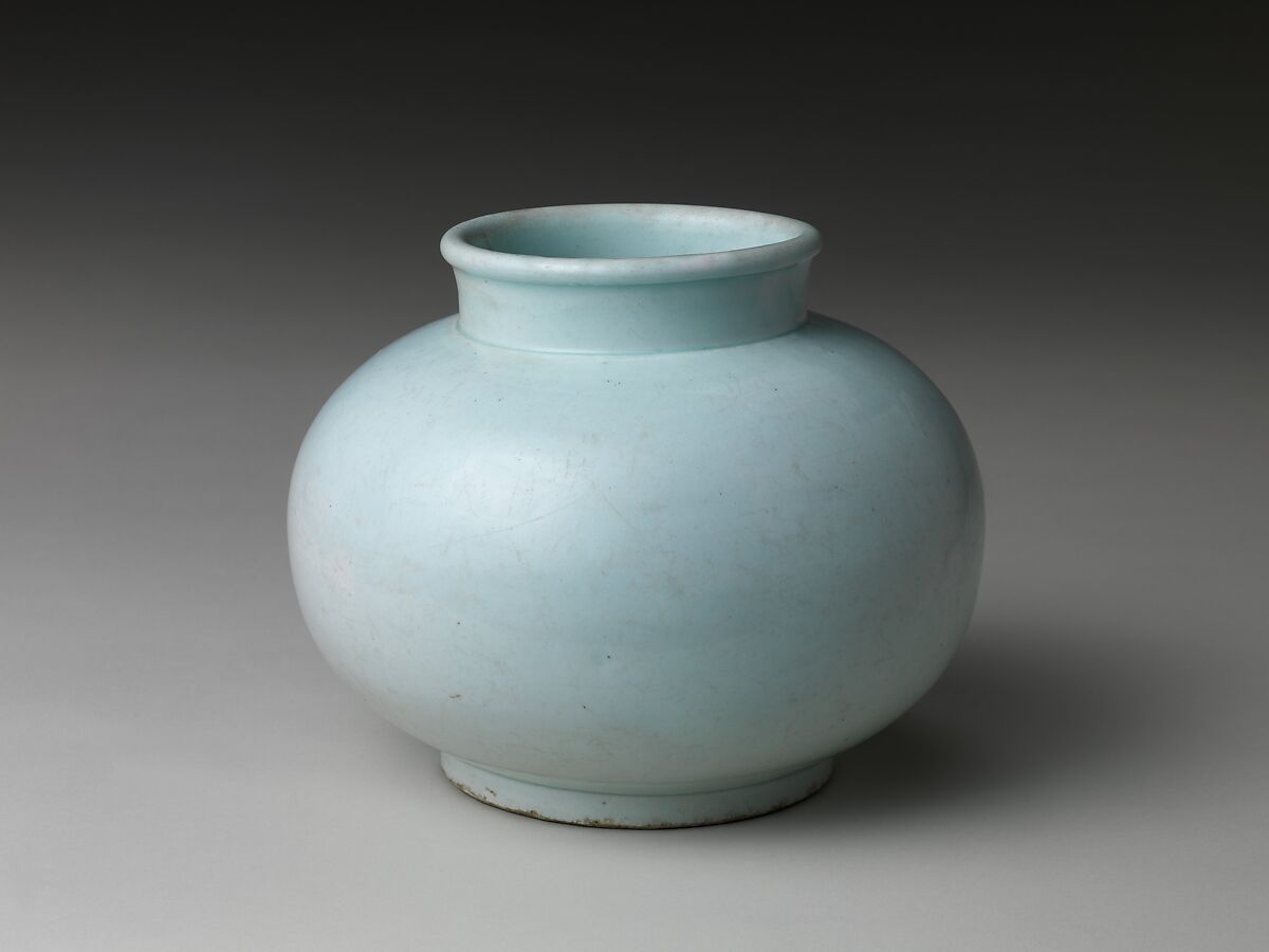 Jar with lid, Porcelain, Korea