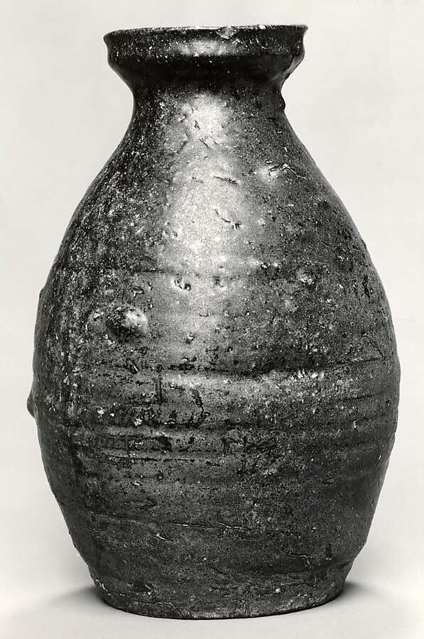 Bottle, Stoneware with brown glaze, Korea 