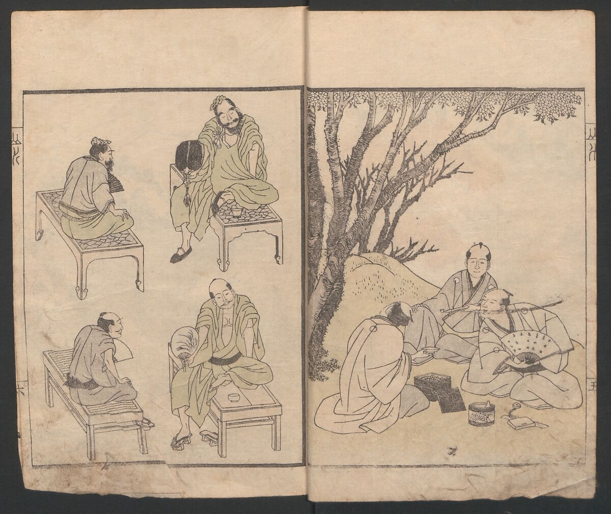 Album of Landscape Paintings by Ichiro Yashima (Ichirō gafu) 一老画譜, Yashima Gakutei 八島岳亭 (Japanese, 1786?–1868), Ink and color on paper, Japan