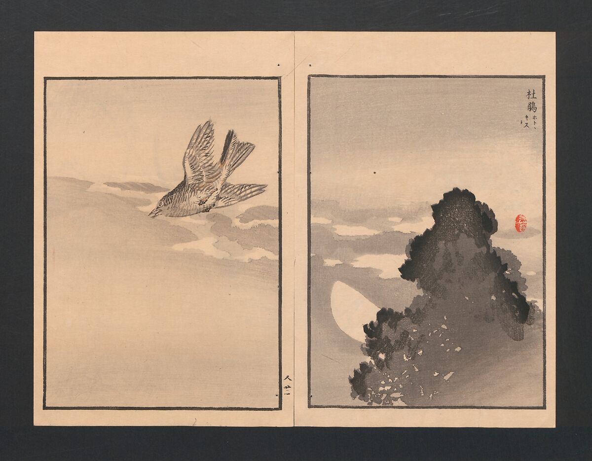 Bairei Picture Album of One Hundred Birds (Bairei hyakuchō gafu) 楳嶺百鳥畫譜, Kōno Bairei  幸野楳嶺 (Japanese, 1844–1895), Set of three polychrome woodblock printed books; ink and color on paper, Japan