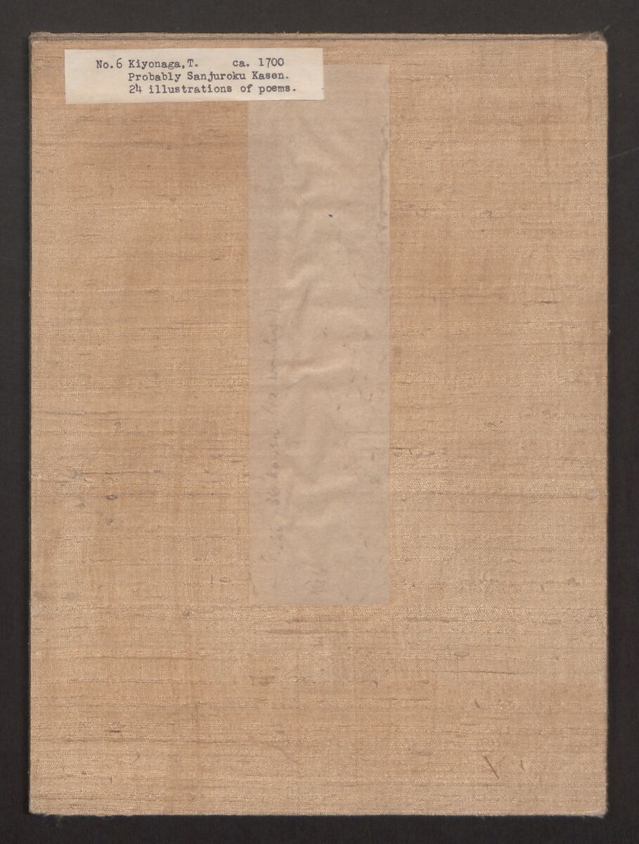 Twenty-four Illustrations of Poems of the Thirty-six Poets, Torii Kiyonaga (Japanese, 1752–1815), Ink and color on paper, Japan