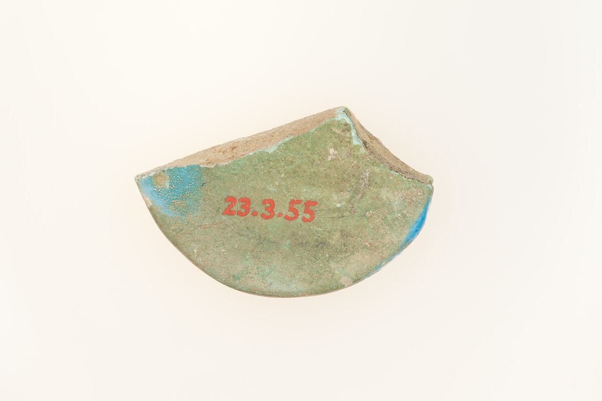 Menat fragment, Faience