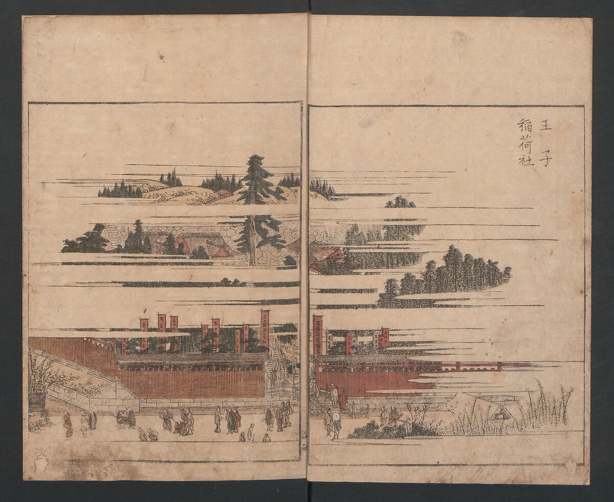 Illustrated Book of Outings in Edo (Ehon Azuma asobi) 画本東都遊; 東遊, Katsushika Hokusai 葛飾北斎 (Japanese, Tokyo (Edo) 1760–1849 Tokyo (Edo)), Three volumes; ink and color on paper, Japan