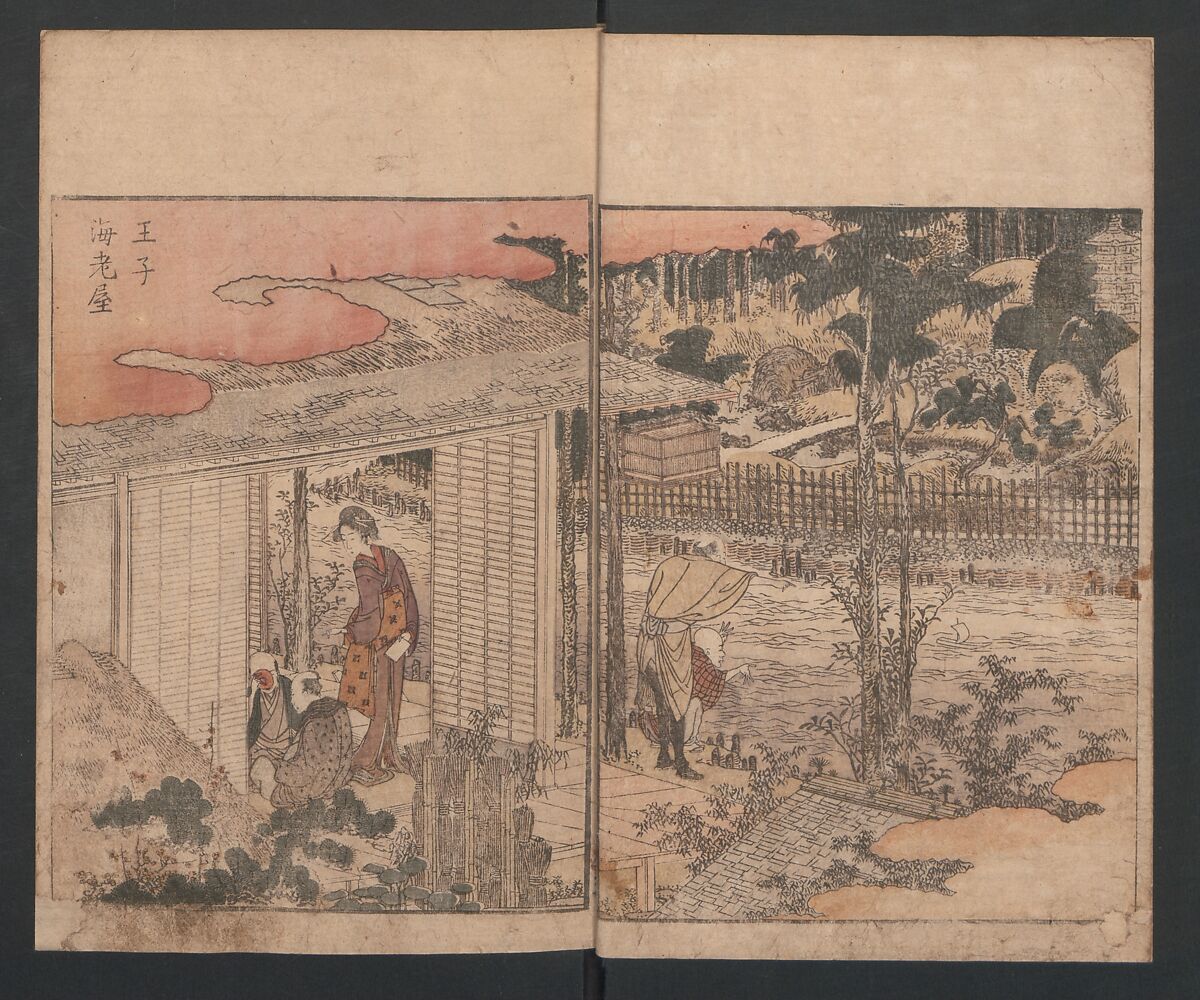 Illustrated Book of Outings in Edo (Ehon Azuma asobi) 画本東都遊; 東遊, Katsushika Hokusai 葛飾北斎 (Japanese, Tokyo (Edo) 1760–1849 Tokyo (Edo)), Three volumes; ink and color on paper, Japan