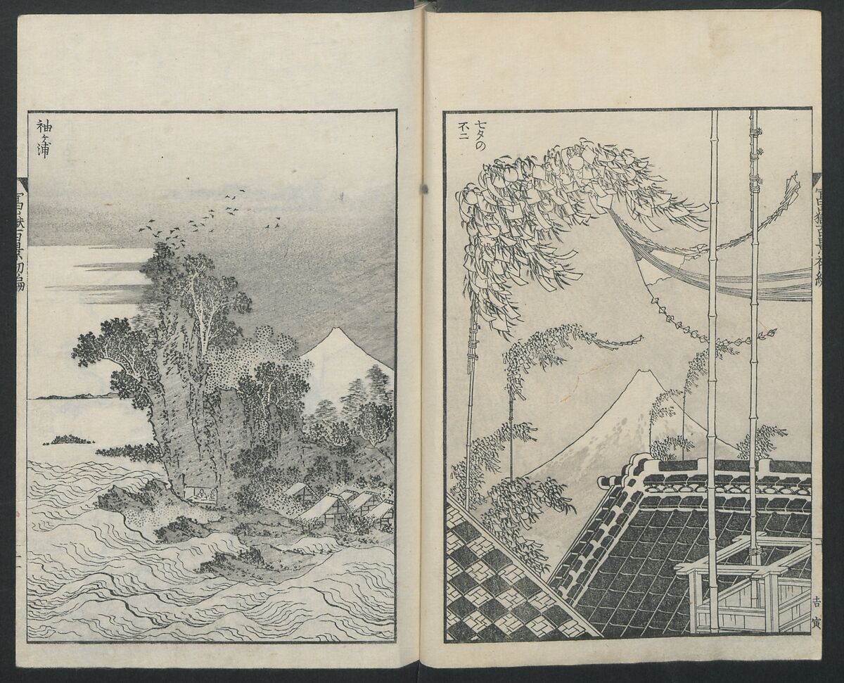 One Hundred Views of Mount Fuji (Fugaku Hyakkei shohen) 富嶽百景 初編, Katsushika Hokusai 葛飾北斎 (Japanese, Tokyo (Edo) 1760–1849 Tokyo (Edo)), Woodblock print; ink on paper, Japan